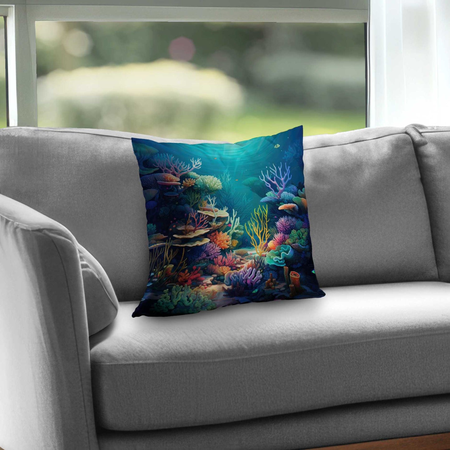 Filled with life Turquoise Poly Twill Throw Pillow Insert