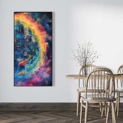 Milky wave - 36"x36" Framed canvas