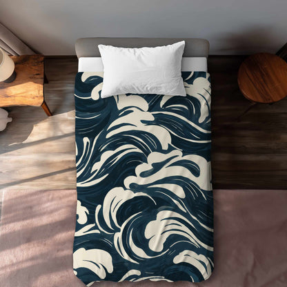 Housse de couette Midnight Ocean Flow | Décoration d'intérieur élégante