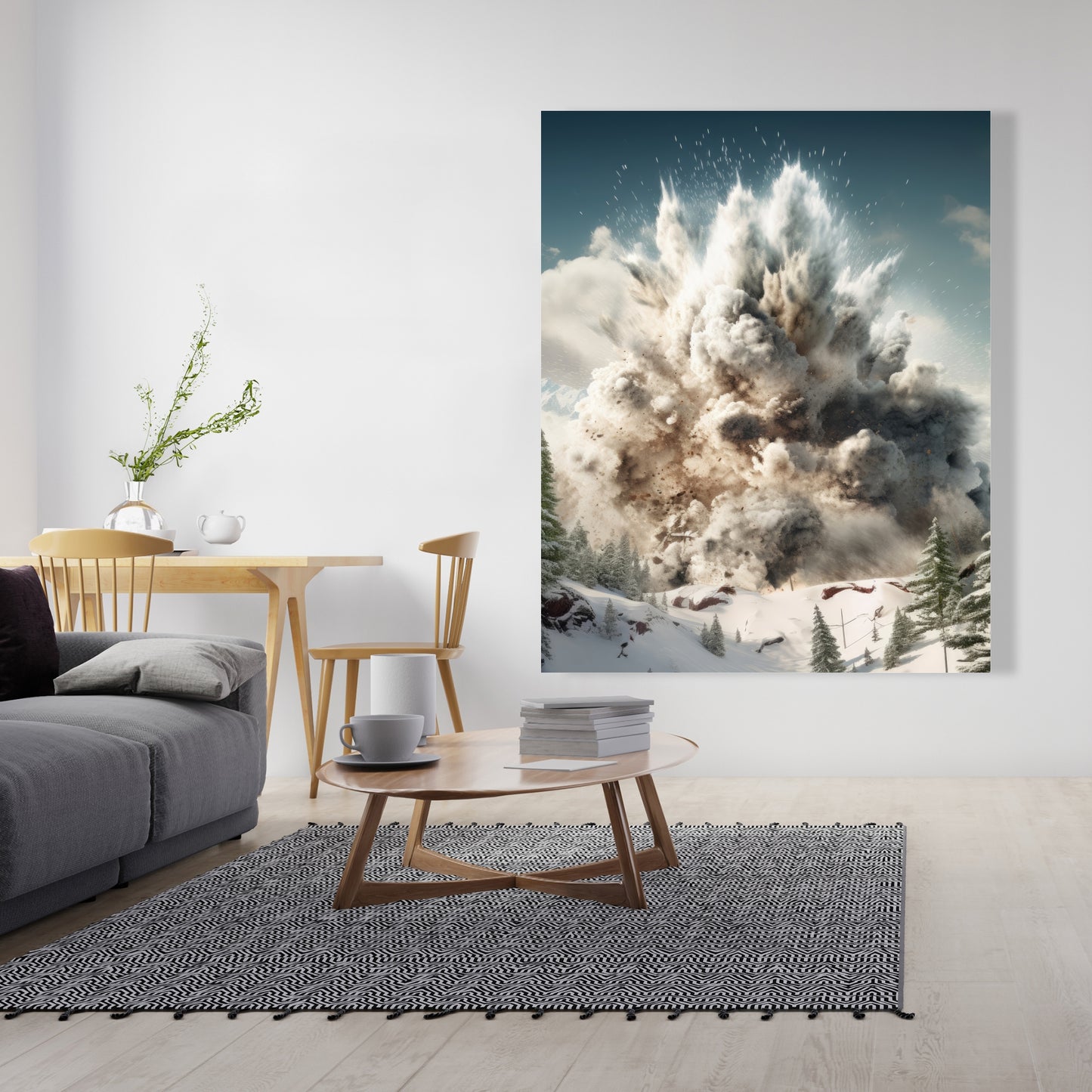 Ruined Excursion - Gray Canvas Art for Home Decor