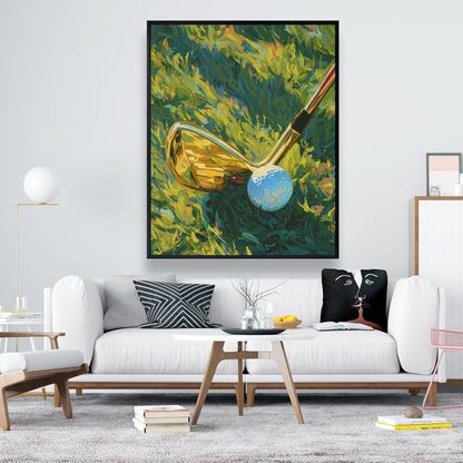 Golden club - 24"x24" Framed canvas