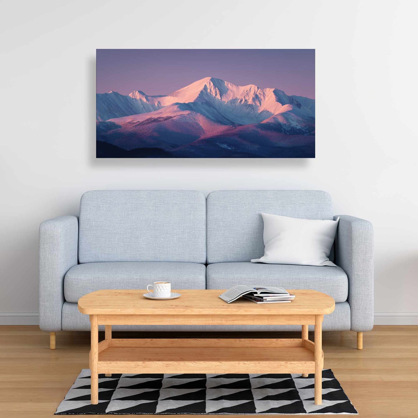 Rising Snow - White Canvas Art for Elegant Home Decor