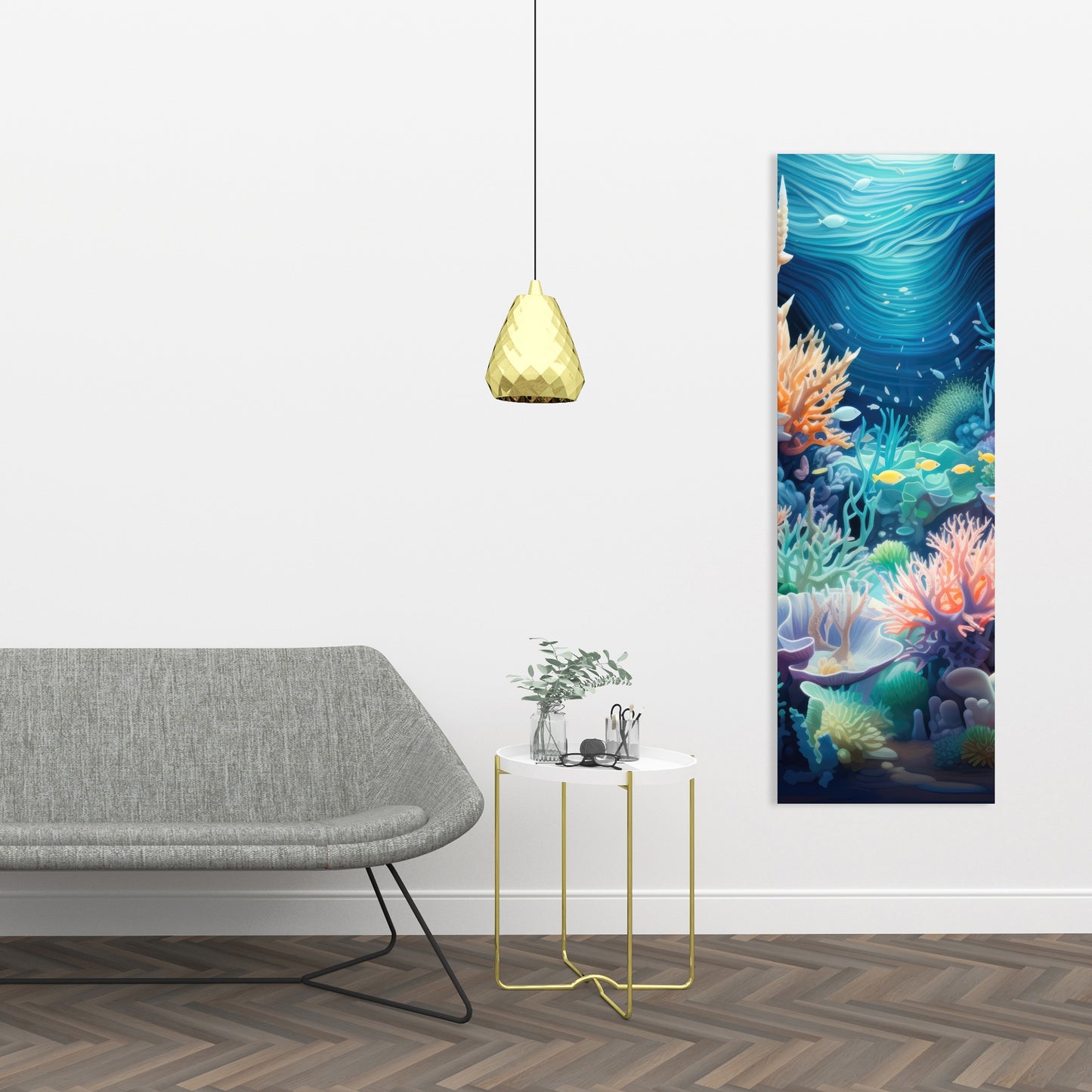 The Reef - Orange Canvas Art for Home Decor | Stylish Accent