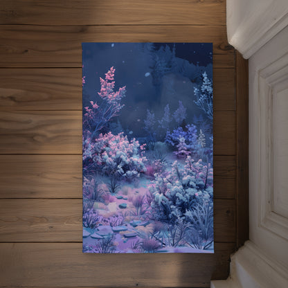 Cold Night Gray Indoor Outdoor Door Mat | Home Decor Accent