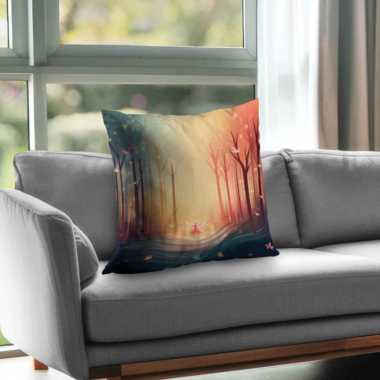 Coussin décoratif en sergé de polyester Enchanted - Décoration d'intérieur élégante
