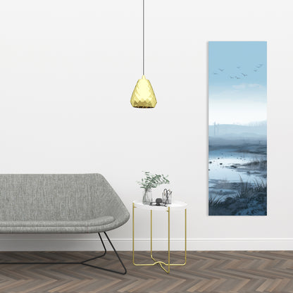 Swampy lands - Blue Canvas Wall Art for Home Decor