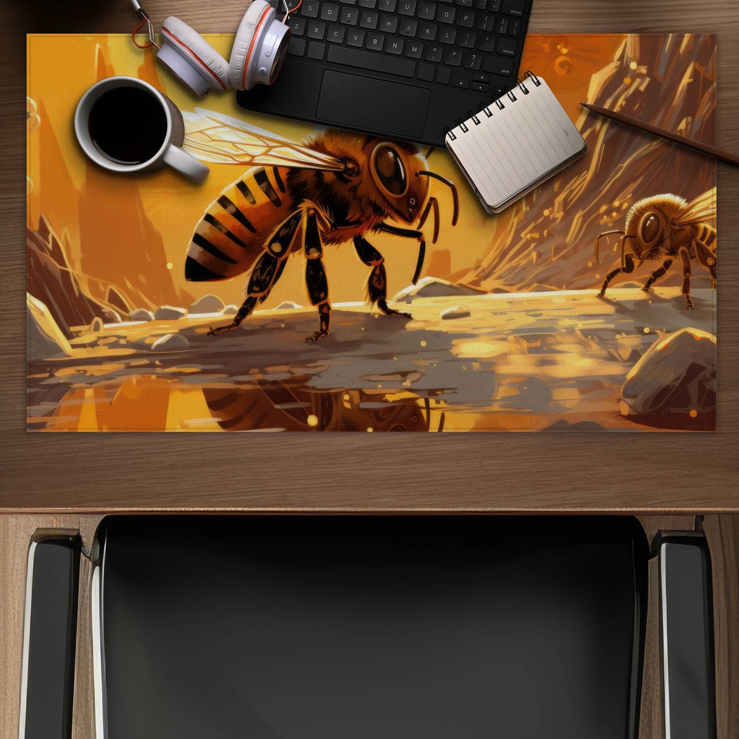 Bee world - Desk mat - Print on demand