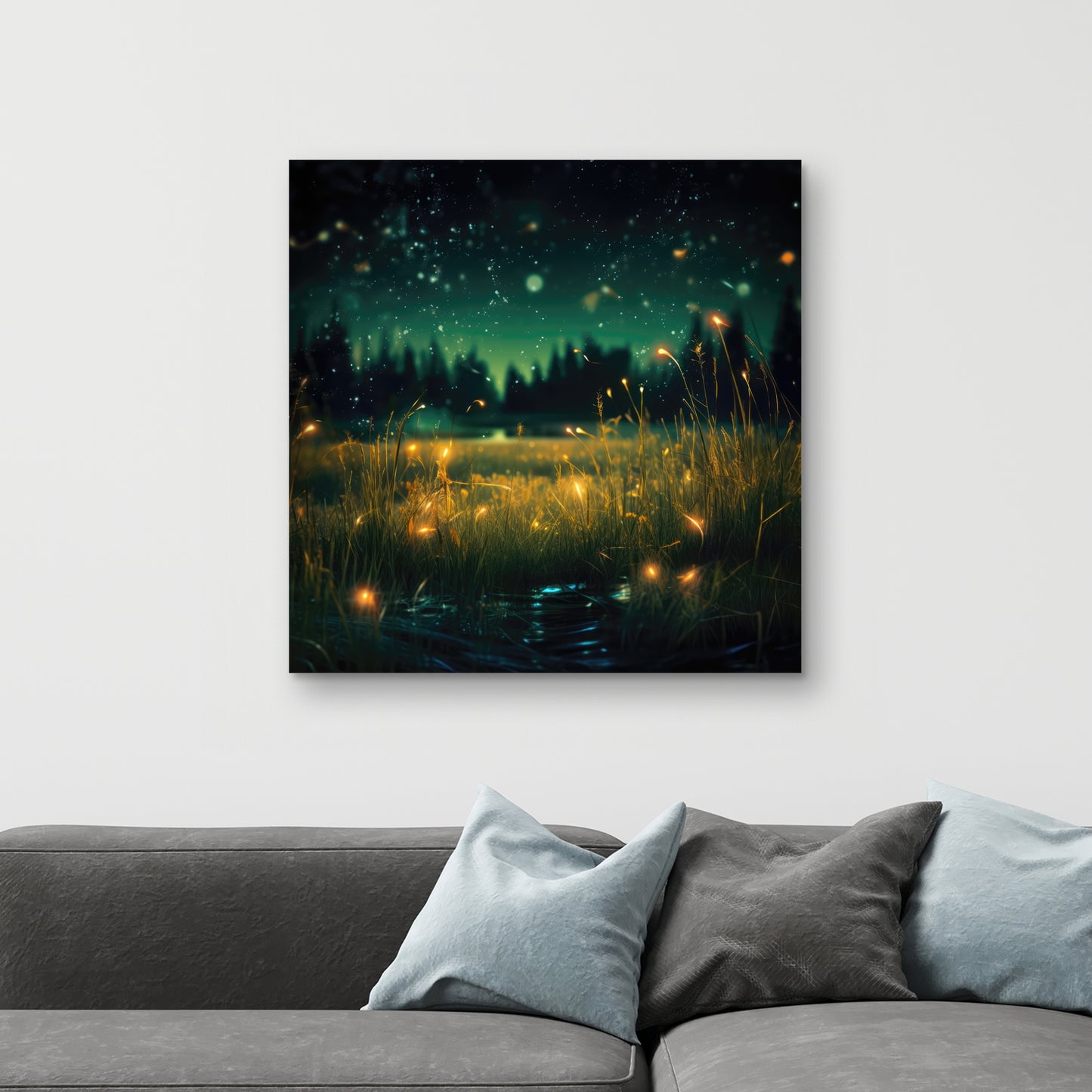 Light in the Dark - Black Canvas Wall Art for Home Decor