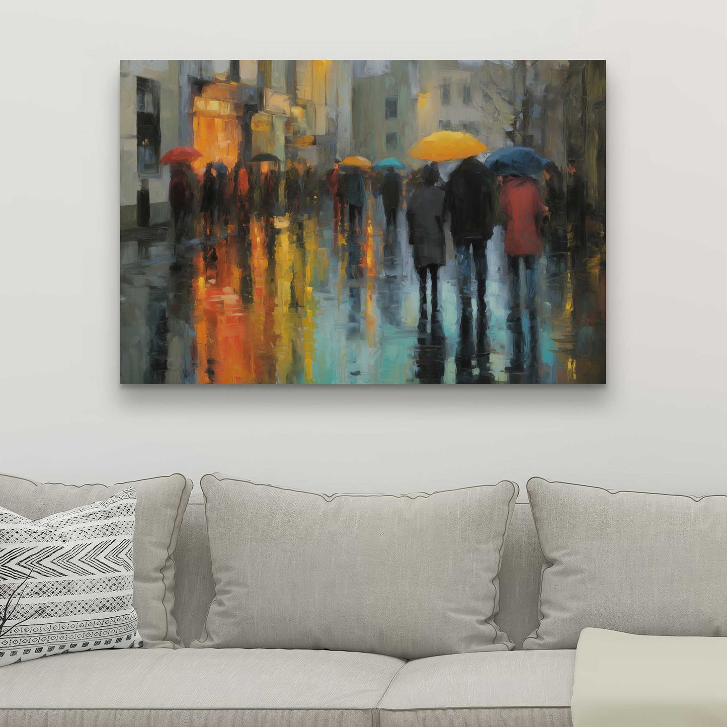 Rainy Day Yellow Canvas - Brighten Your Home Decor Today