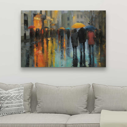 Rainy Day Yellow Canvas - Brighten Your Home Decor Today