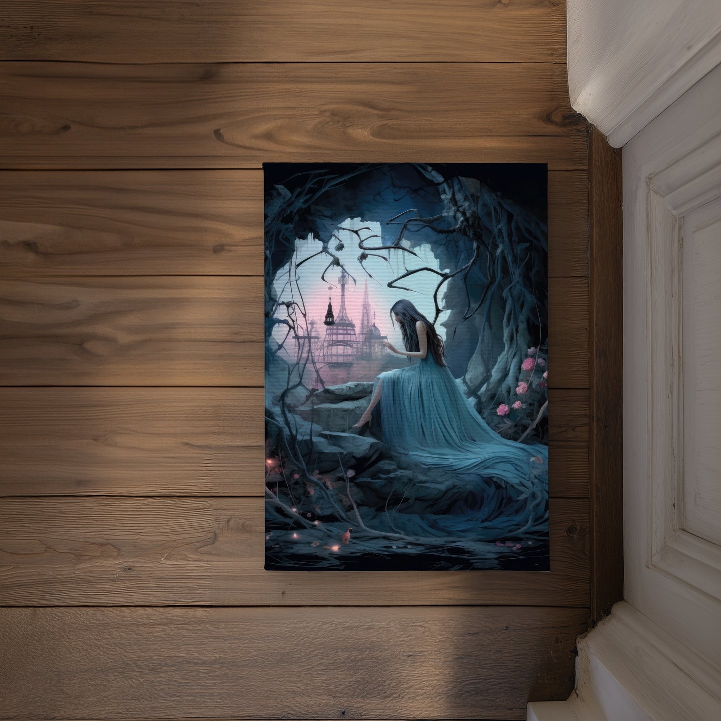 Morose Cave - White Indoor Outdoor Door Mat for Home Decor