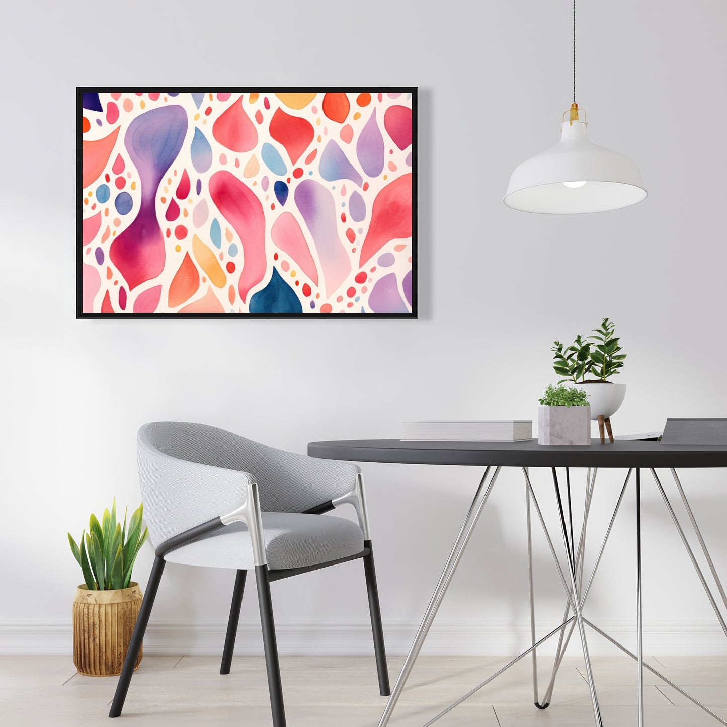 Splotches - 36"x36" Framed canvas