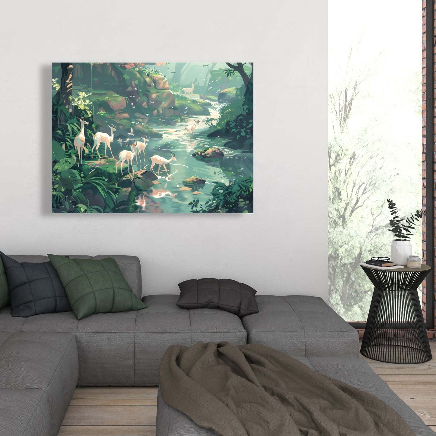 Sipping - Turquoise Canvas Art for Chic Home Decor