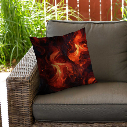 Fires of Heck Poly Twill Throw Pillow - Home Decor Accent