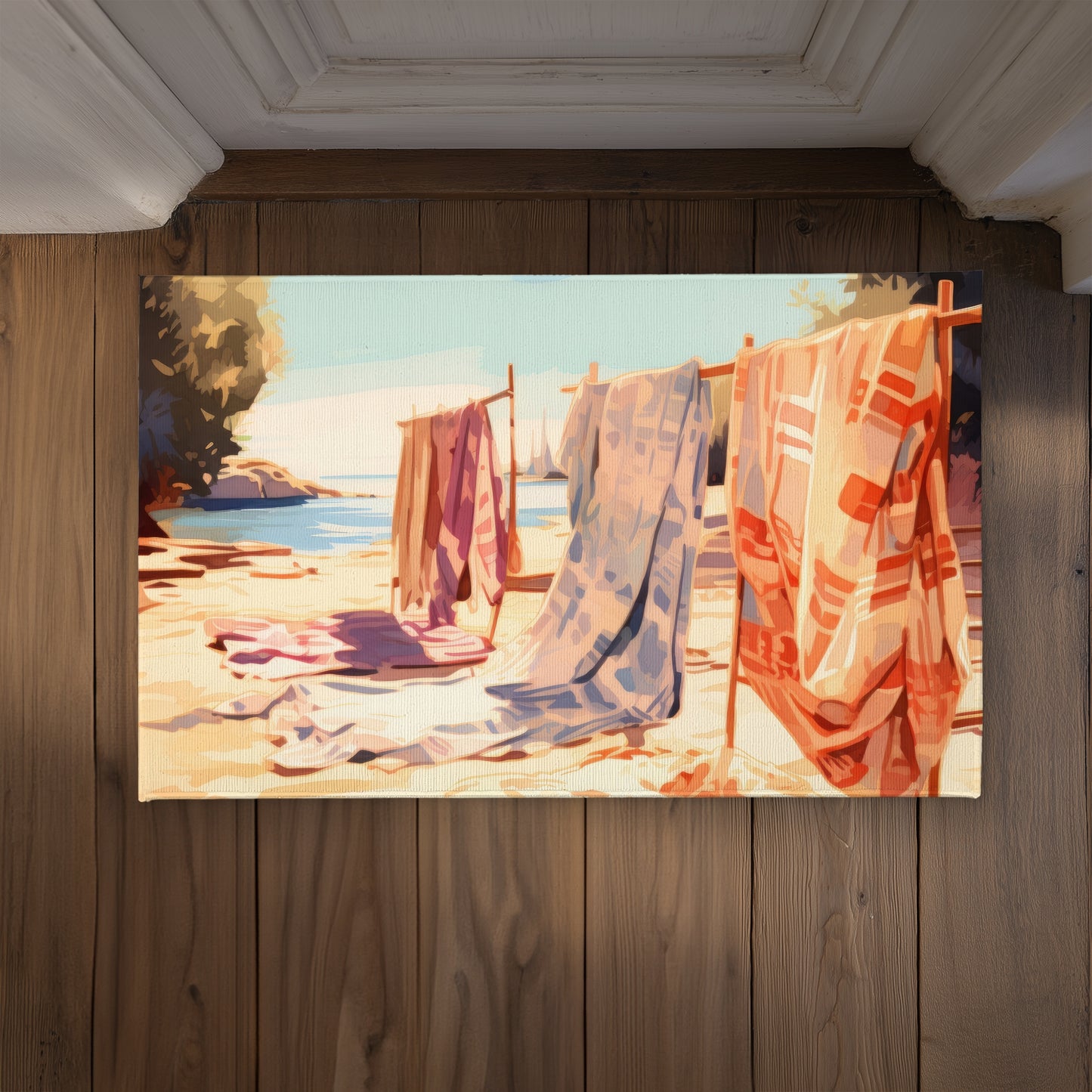 Warm Sands Beige Indoor Outdoor Door Mat - Home Decor