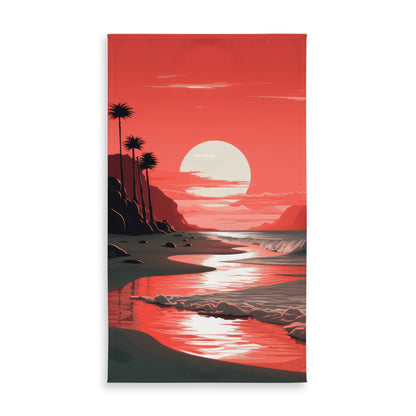 Blood Sun Black Indoor Outdoor Tablecloth for Home Decor