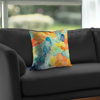 Blobs Blue Poly Twill Throw Pillow Insert for Home Decor