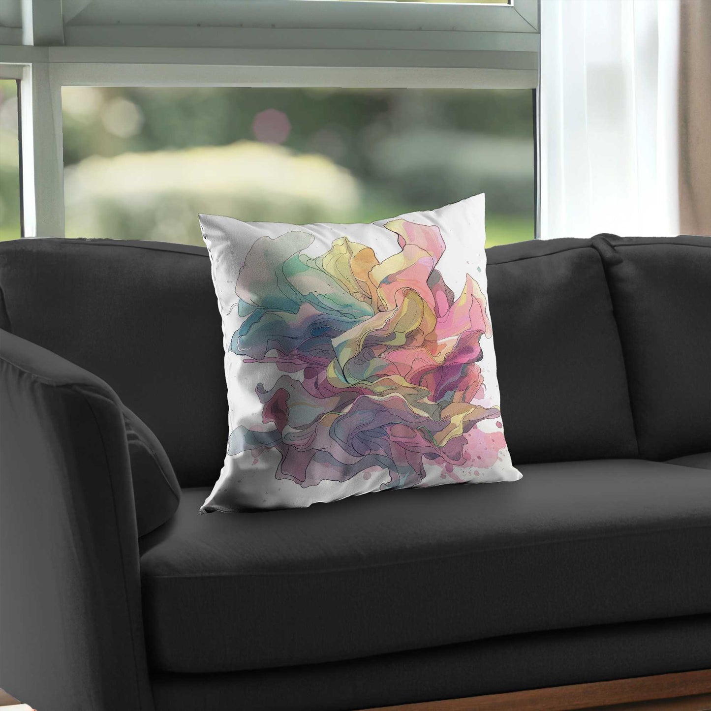 Unfolding Poly Twill Throw Pillow - Stylish Home Decor
