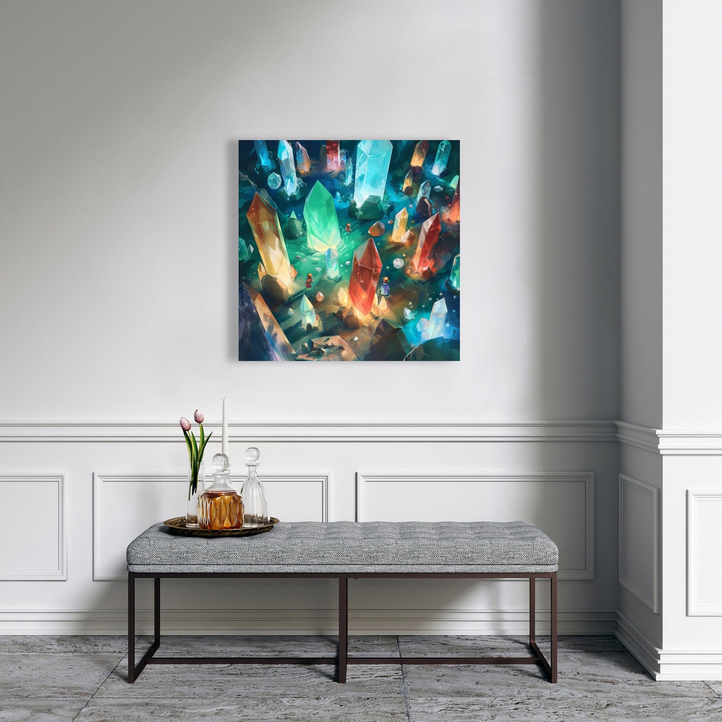 The Quest - Turquoise Canvas Wall Art for Home Decor