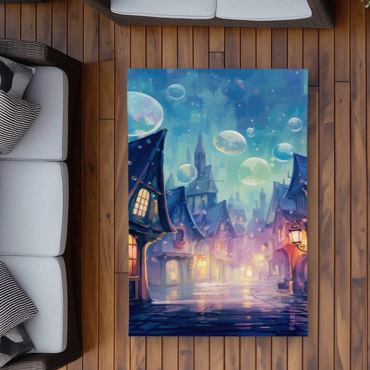 Tapis d'extérieur Bubble ville - Accent de décoration intérieure élégant