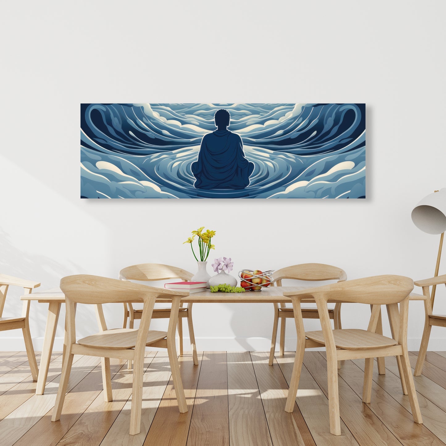 Infinite Wisdom - Gray Canvas Wall Art for Home Decor