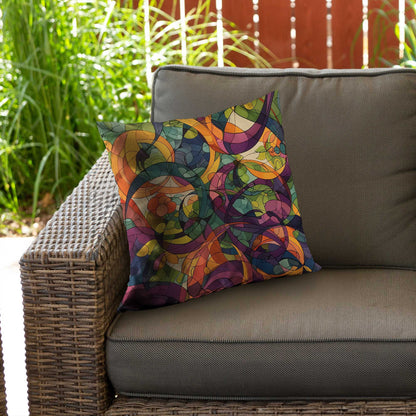 Converge Green Poly Twill Throw Pillow Insert for Home Decor