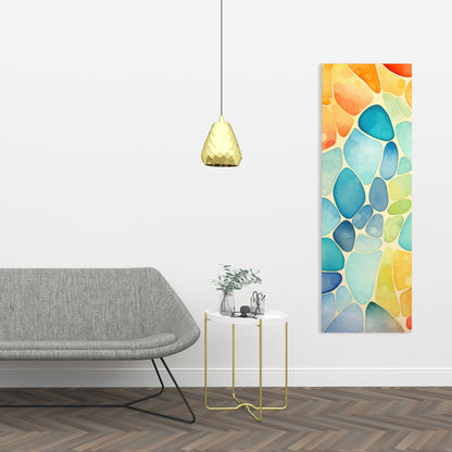 Blobs Turquoise Canvas - Unique Home Decor Art Piece