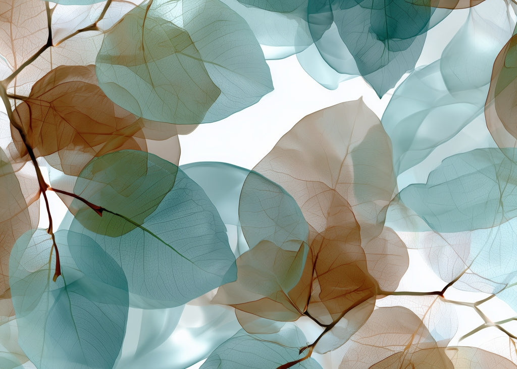 Translucent Leaves Brown Indoor Outdoor Door Mat | Decor