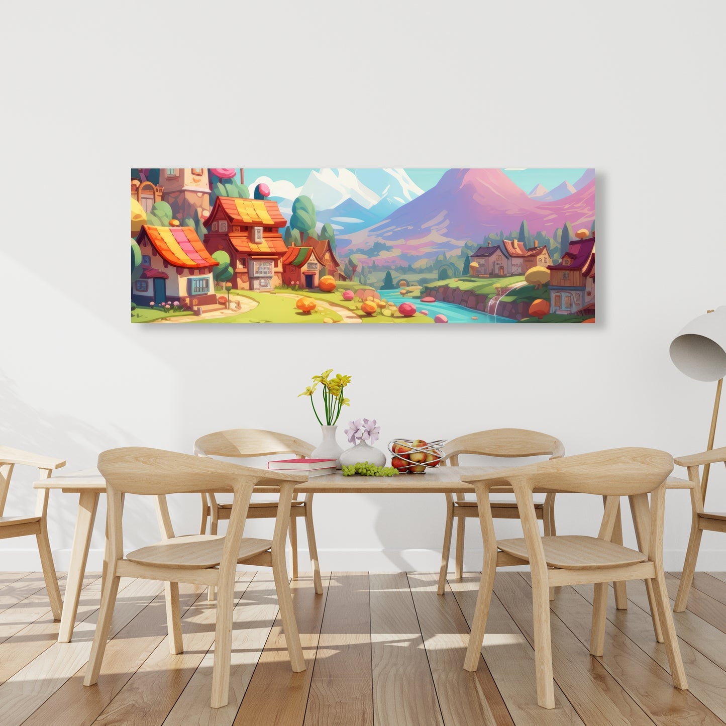 Sweet town Purple Canvas - Stylish Home Decor Accent