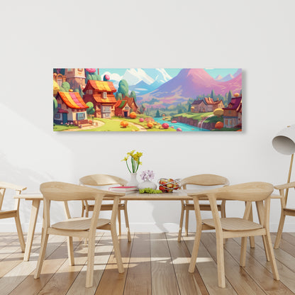 Sweet town Purple Canvas - Stylish Home Decor Accent