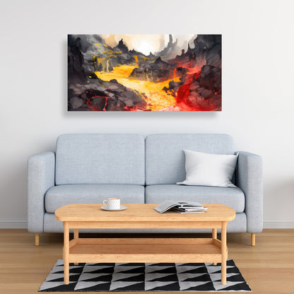 Hot and flowing - Red Canvas Art for Home Decor