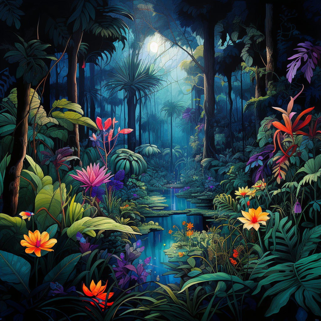 The beauty of nature - Green round outdoor area rug for