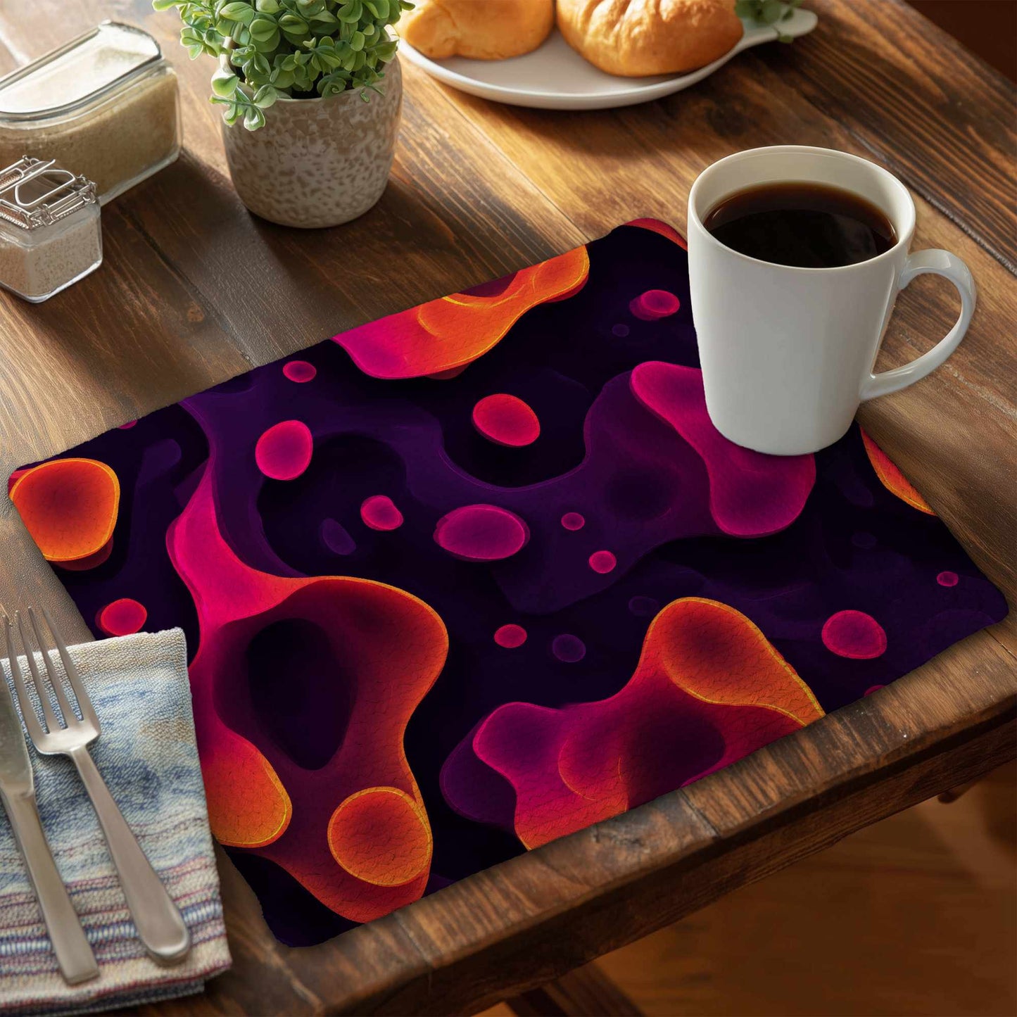 Luminous Flow Veins Braided Placemat | Stylish Home Decor