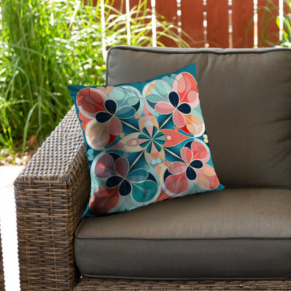 Coussin décoratif Mandala en sergé de polyester - Accessoire de décoration unique pour la maison
