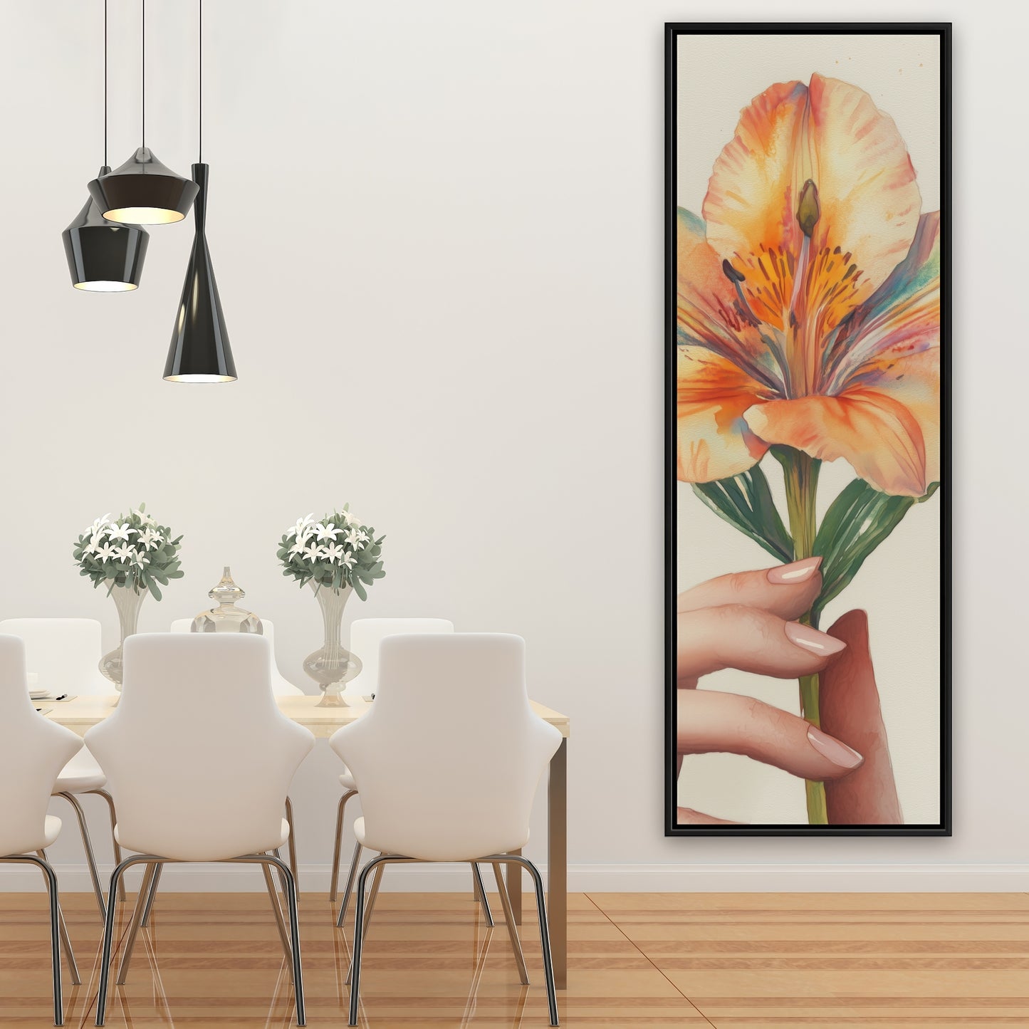 Ahold - Yellow Framed Canvas for Stylish Home Decor