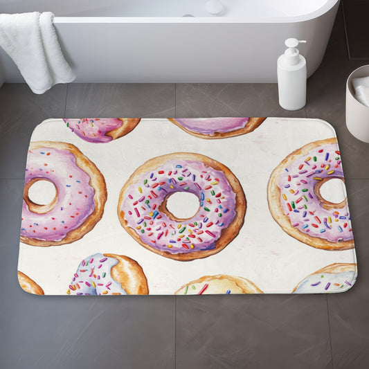 Sugar delights White Bath Mat for Elegant Home Decor