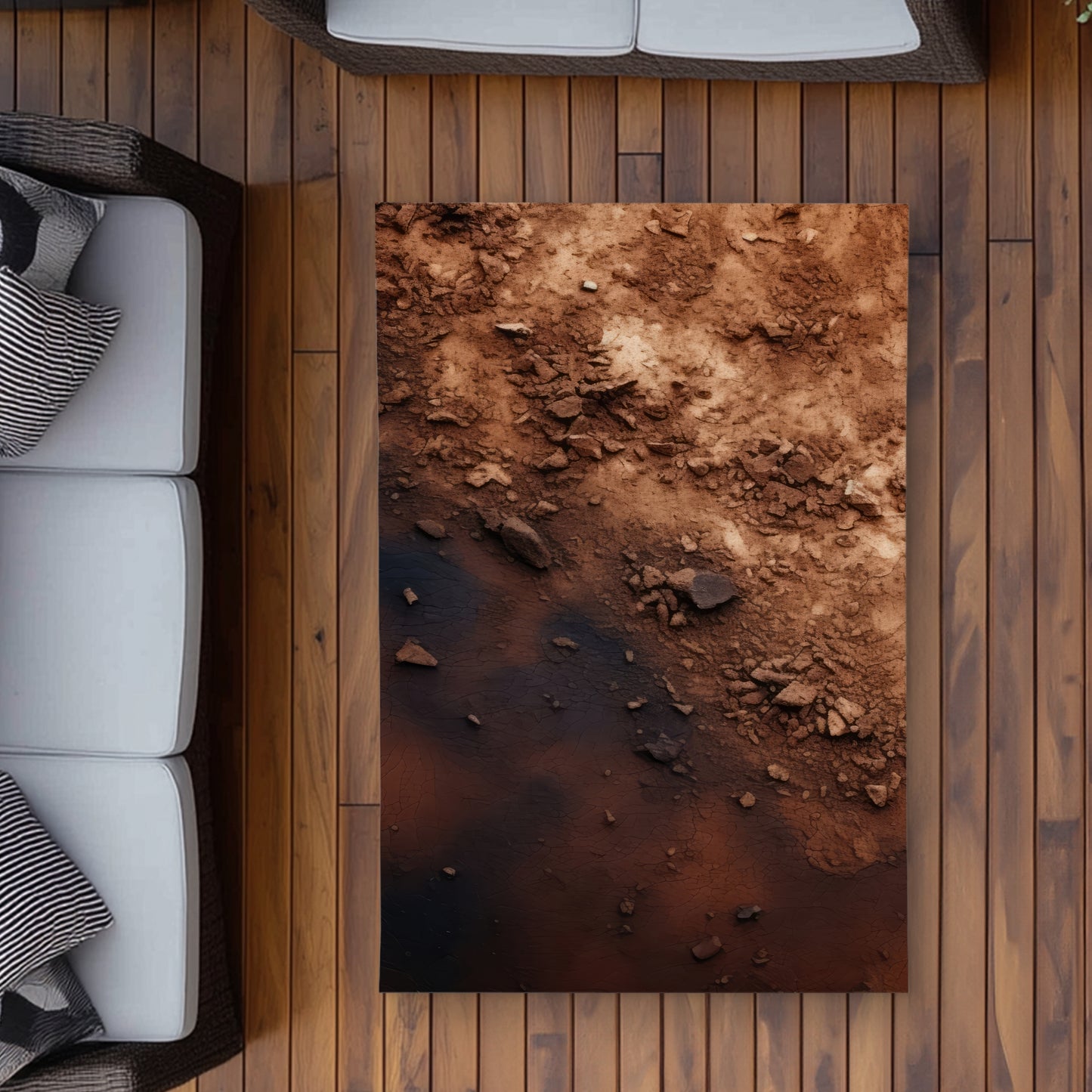 The Dark Patch - Black Outdoor Area Rug for Home Decor