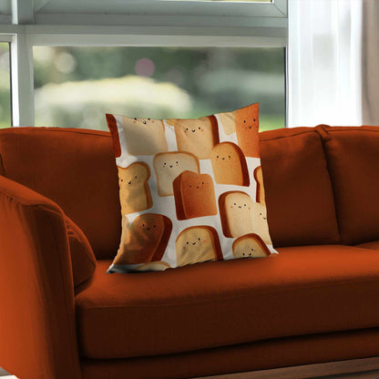 Coussin décoratif en sergé polyester Toasty Smiles pour une ambiance douillette