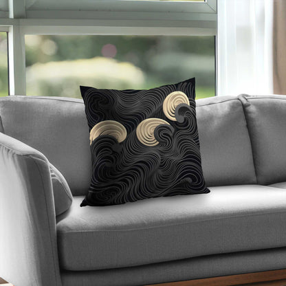 Layers Poly Twill Throw Pillow - Stylish Home Decor Accent