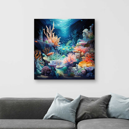 The Reef - Orange Canvas Art for Home Decor | Stylish Accent