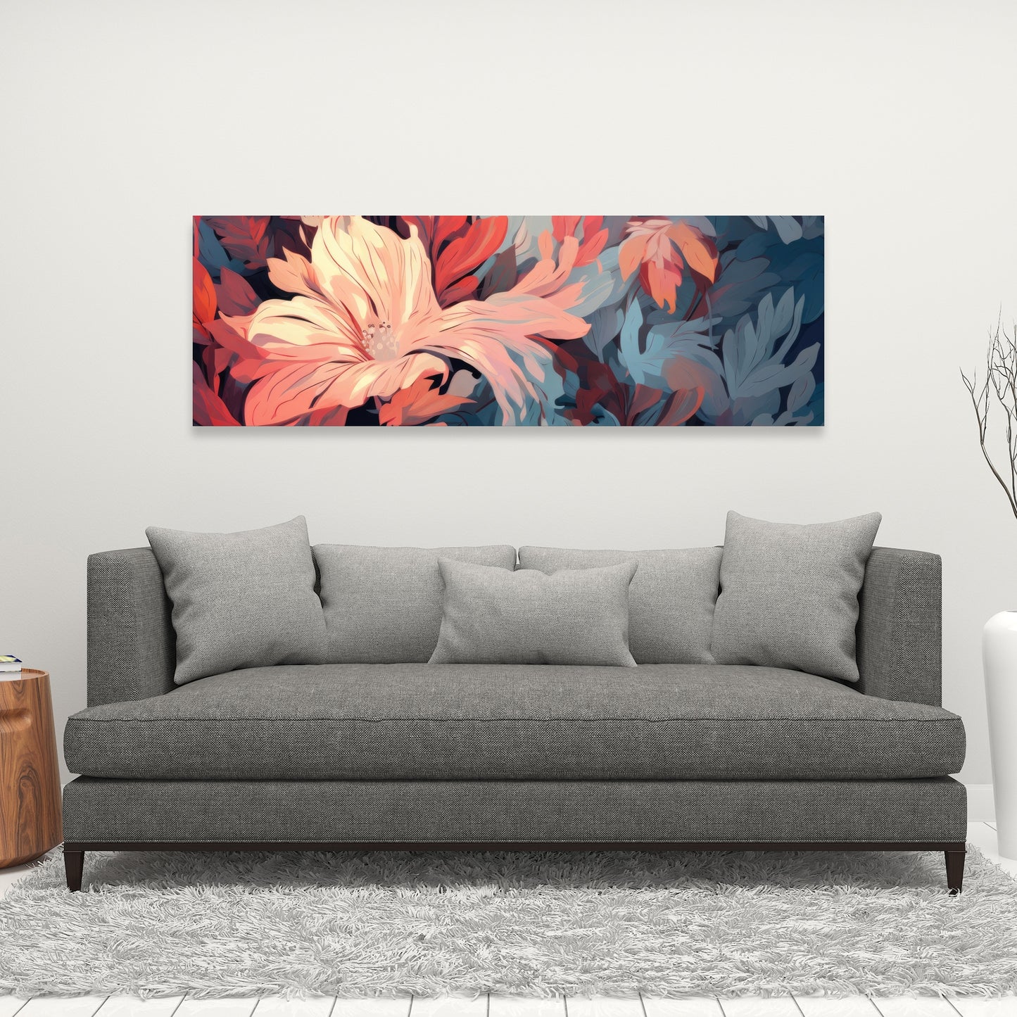 Silent charm - Turquoise Canvas Art for Home Decor