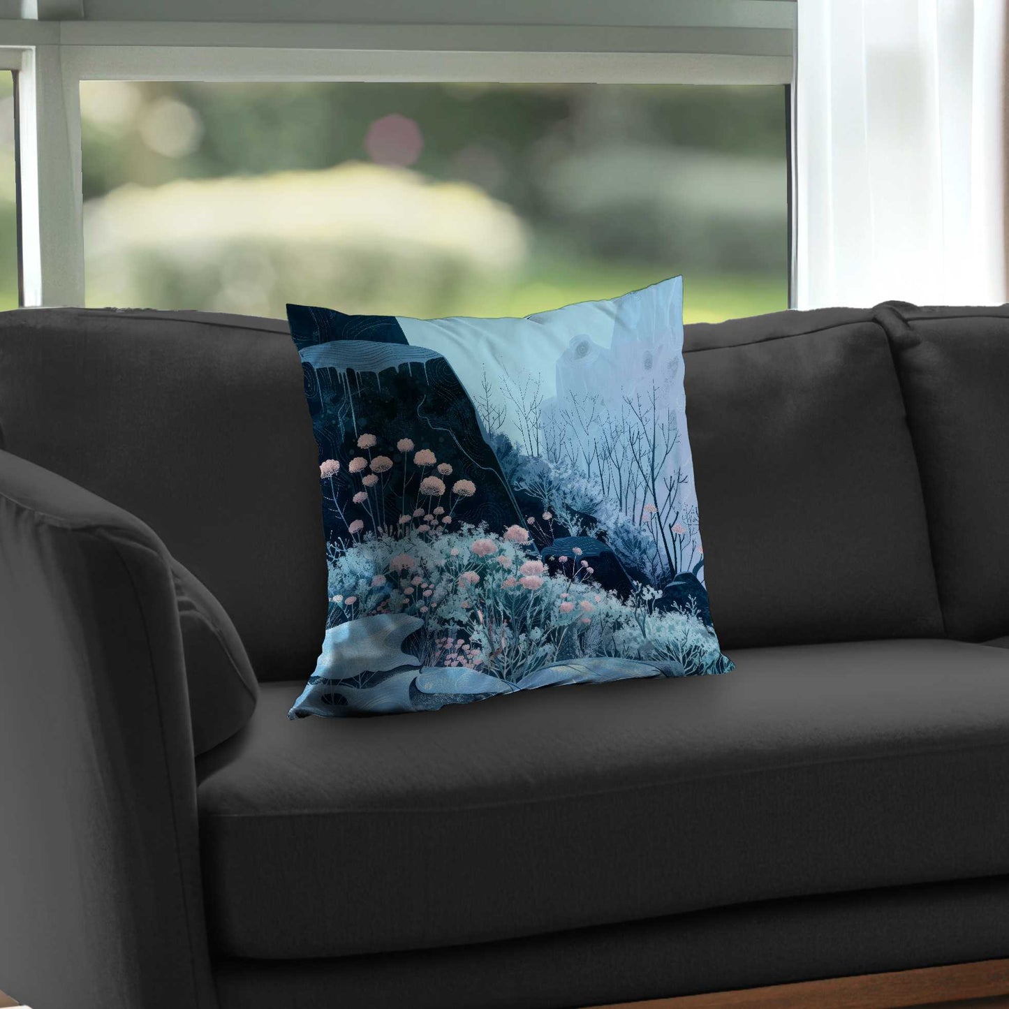 Annual Freeze Blue Poly Twill Throw Pillow Insert | Decor
