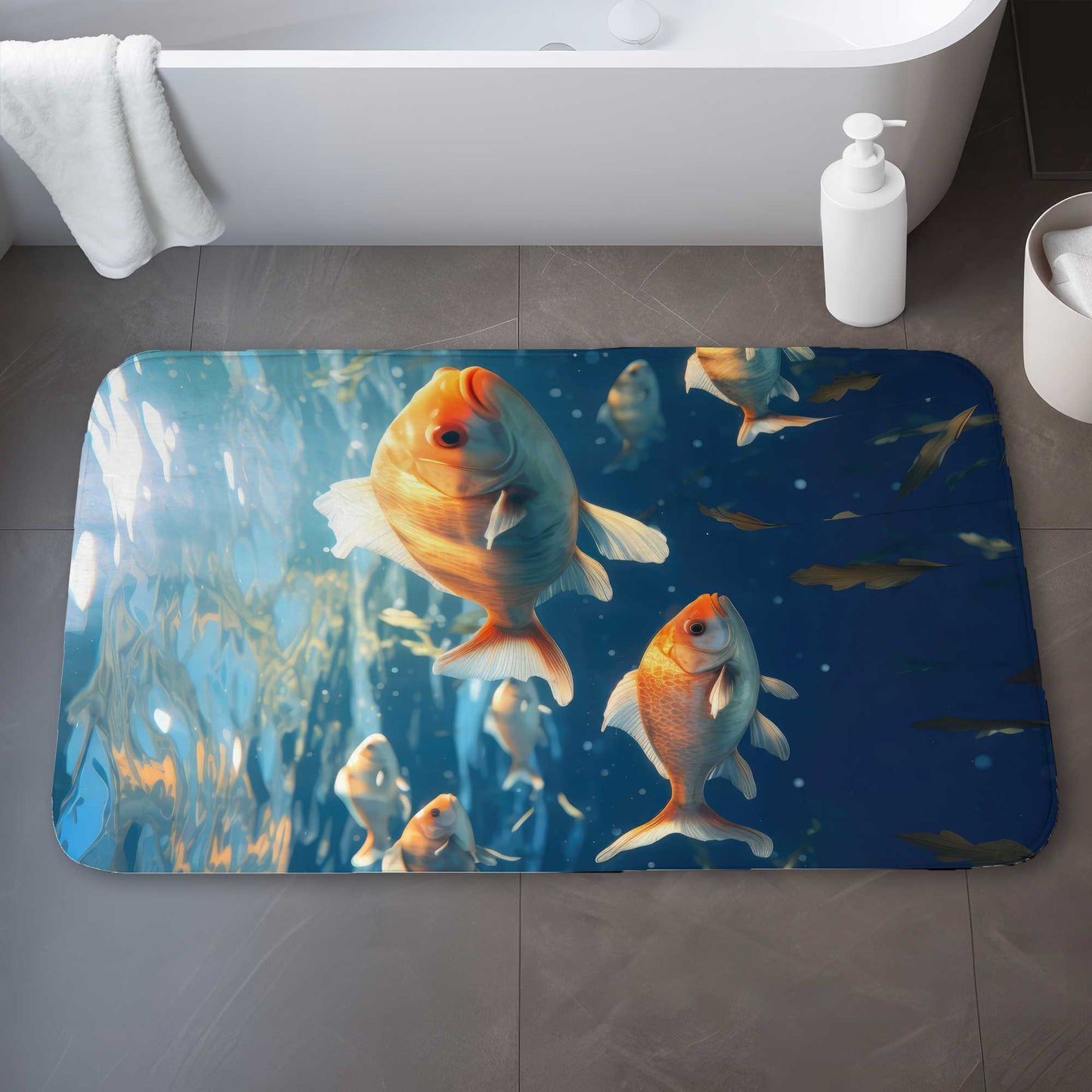 Tapis de bain Free Flow - Décoration élégante, confort antidérapant