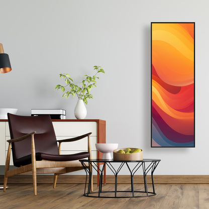 Sunlit Fog - Orange Framed Canvas for Home Decor | Art Print
