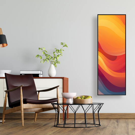 Sunlit Fog - Orange Framed Canvas for Home Decor | Art Print