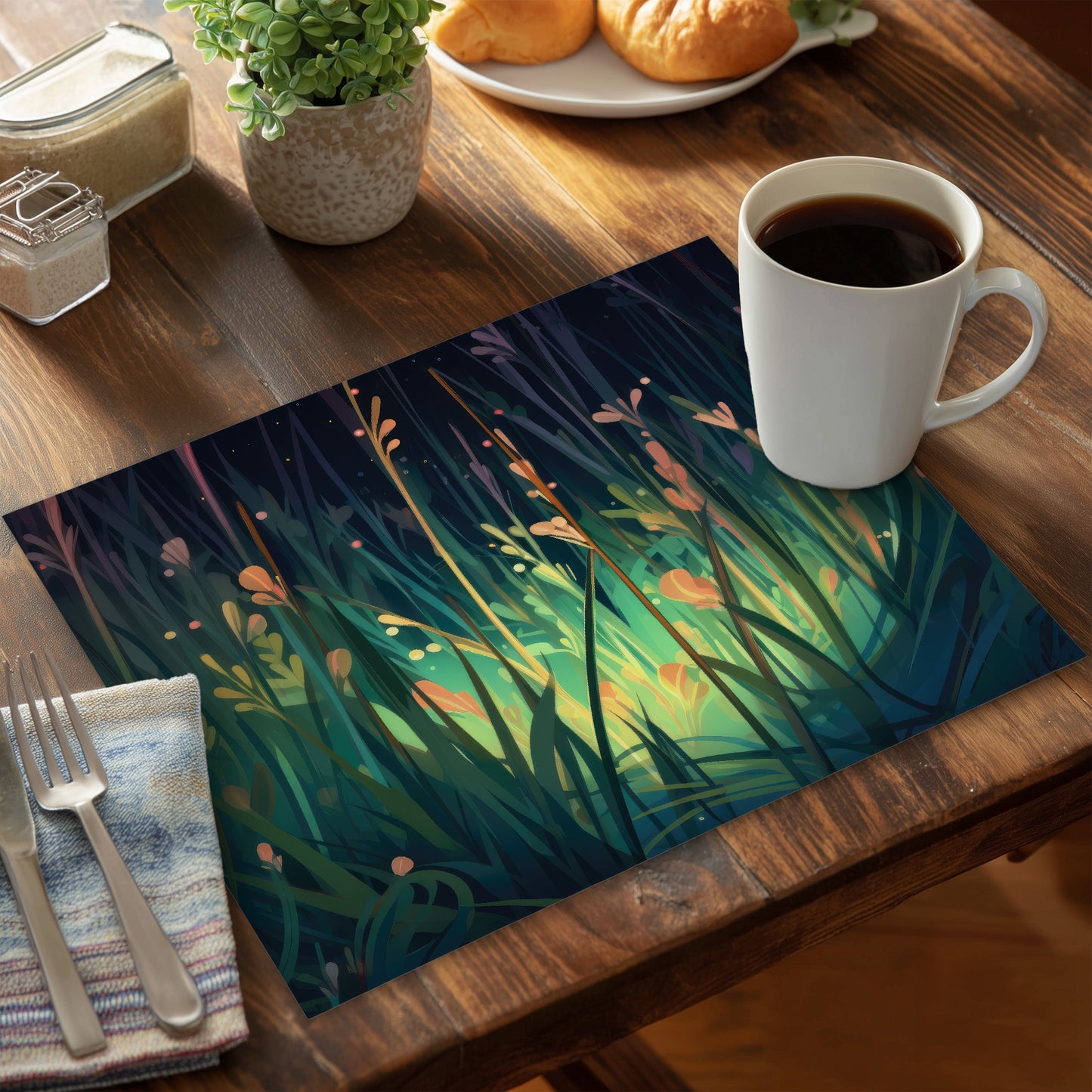 Between Twigs Polyester Placemat for Elegant Home Decor