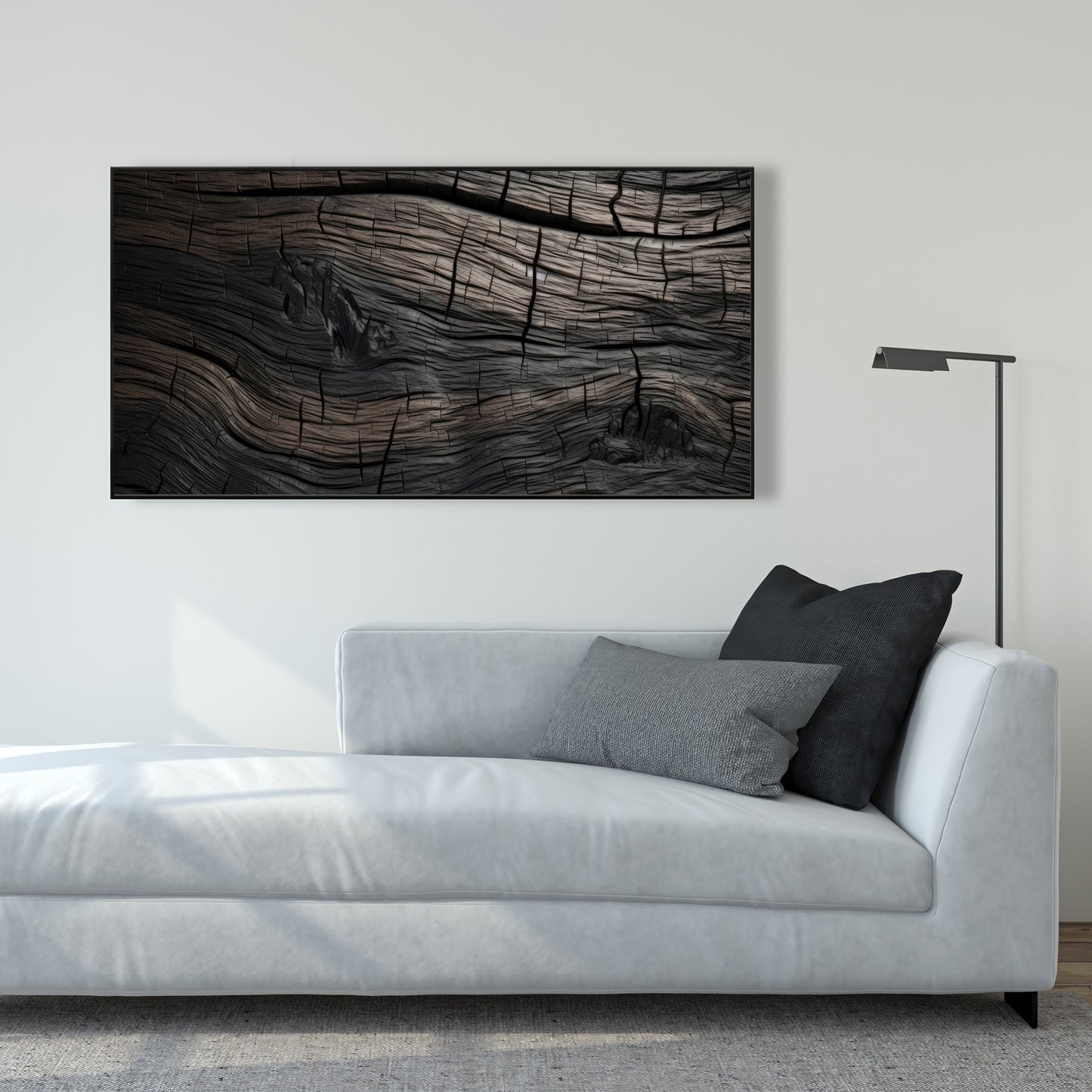 Dark wood - 36"x36" Framed canvas