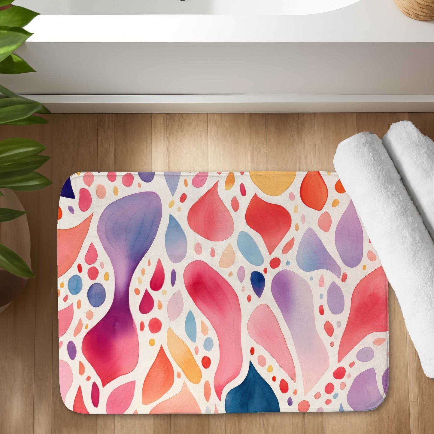 Tapis de bain Splotches - Tapis élégant pour la décoration de salle de bain