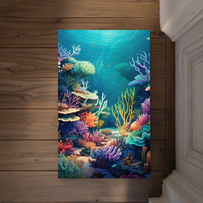 Filled with Life Door Mat - Indoor Outdoor Home Decor