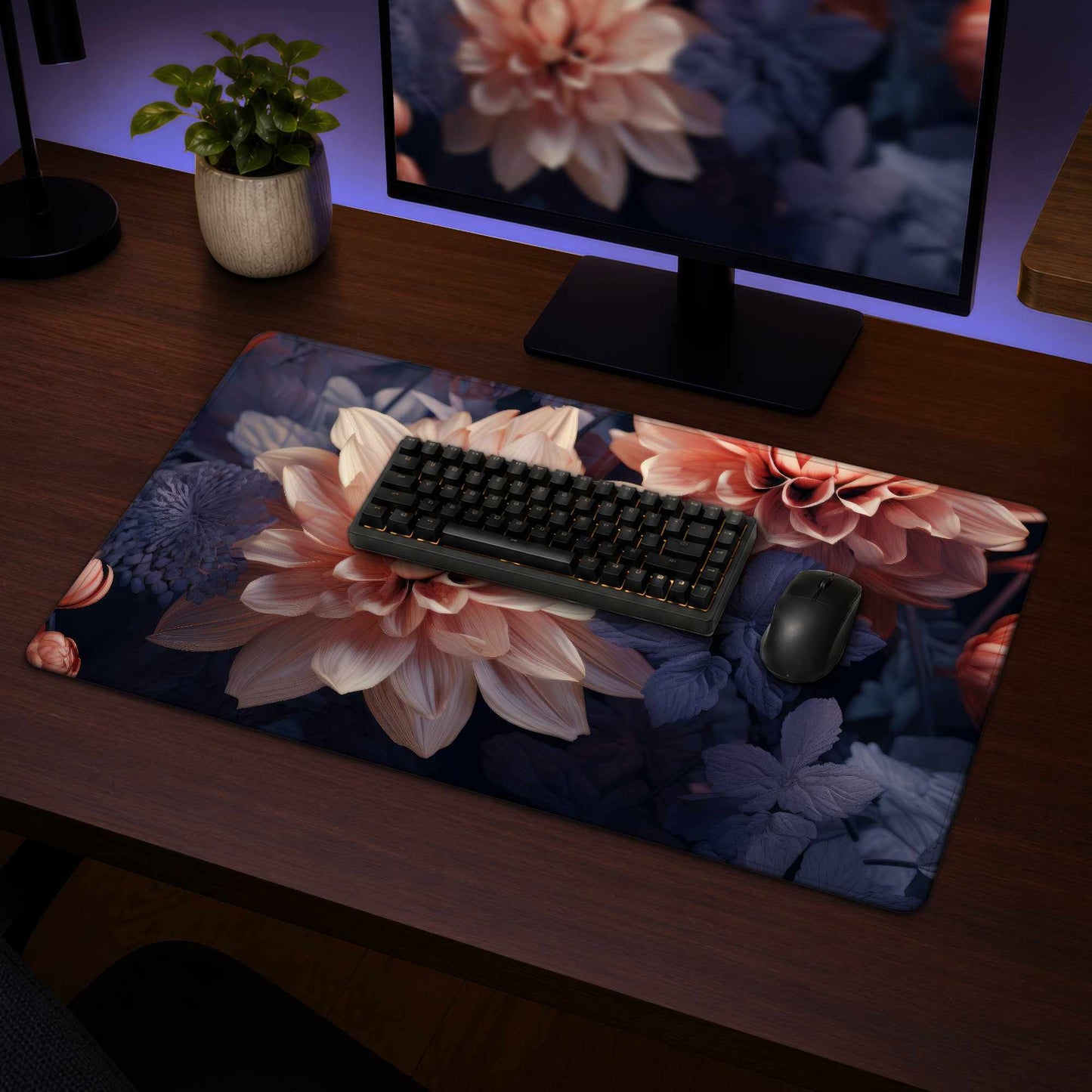 Pink and Purple Desk Mat | Stylish Home Decor Desk Accessory